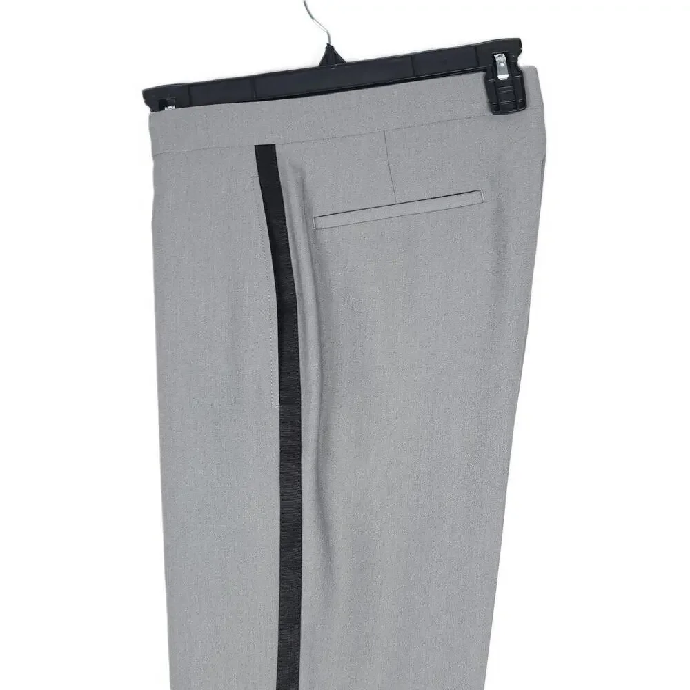 Alfani Mens Slim Fit Tuxedo Dress Pants 30x32 Grey Black Stretch AlfaTech NWOT